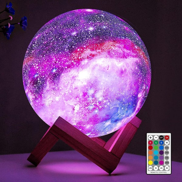 Moon Lamp Galaxy Lamp 5.9 inch 16 Colors LED 3D Moon Light